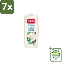 Tahiti 7 x – Douchegel – Kokos - 315 ml - Grootverpakking - Douchegel Kokos - Kokos Geur - Douchegel Tropisch - Douchegel Voor Huid - Kokoswater