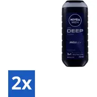 Nivea Men Douchegel Deep Clean 250 ml - Voordeelverpakking - 2 stuks