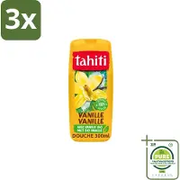 Tahiti 3 x – Douchegel – Vanille - 315 ml - Grootverpakking - Douchegel - Vanille - Huidverzorging - Sheabutter - Amandelolie