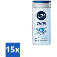 Nivea Men – Douchegel – Pure Impact – 250 ml - Bulkverpakking - 15 stuks