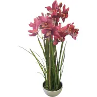 Mica Decorations Kunstplant Cimbidium d.roze H91 x D46cm