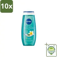 Nivea 10 x Douchegel Hawaii Flower & Oil 250 ml - Grootverpakking - Douchegel Hawaii - Douchegel Hawaii Bloem - Douchegel Met Olie - Huid Verzorging - Huid Hydraat