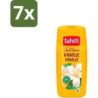 Tahiti 7 x – Douchegel – Vanille - 315 ml - Douchegel Vanille - Warme Geur - Huid Verzorgen - Schuim Douchegel - Sheabutter