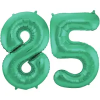 Folat Verjaardag Leeftijd folieballon - 85 jaar - groen - 86 cm - cijferballon groot