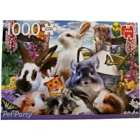 Jumbo Puzzel 1000 Stukjes – Pet Party – Knaagdieren & Huisdieren – Premium Quality – Konijn, Hamster & Cavia