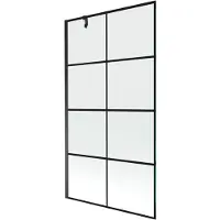 Mexen Next 1-delige douchescherm 100 x 150 , zwart rooster, zwart - 895-100-000-00-77-70