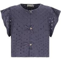 Like Flo Meisjes Tops & T-shirts Charlotte Flo Broderie Blouse - Zwart - Maat 146/152