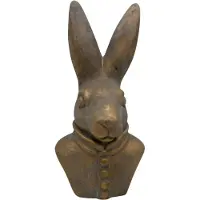 Brynxz Rabbit Jewel D.15 H.30 - Konijn met 4 knopen - Goud / Brons - Aardewerk