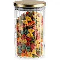Koopman Voedselcontainer Strooibus Glas met Deksel en Pakking 1 l - Container voor Losse Producten - Keuken - Voedsel - Doos