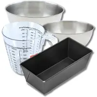 Zenker Bakkerset met 31 cm broodvorm, 2 mengkommen, maatbeker en spatel