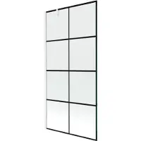 Mexen Next 1-delige badwand 90 x 150 , zwart raster, wit - 895-090-000-00-77-20