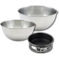 Zenker Bakkerset met mini taartvorm 12 cm, 2 mengkommen en 1 spatel