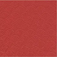 IHR Servet Luxe - 32x - 3-laags - met schub patroon - rood - 33 x 33 cm