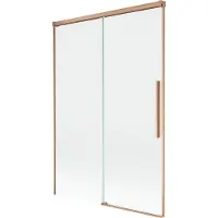 Mexen Rox badscherm 2-delige schuif 120 x 150 , transparant, geborsteld koper - 8C9-120-001-65-00