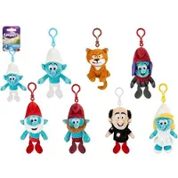 De Smurfen Smurfen knuffel met clip - 3 willekeurige stuks - 15 cm