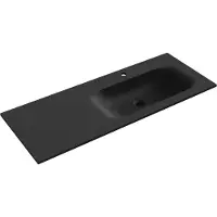 Mexen Vela inbouw wastafel rechts 121 x 46,5 cm, zwart mat - 25231271P