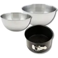 Zenker Set bakvorm voor panettone 18 cm, 2 mengkommen en 1 spatel