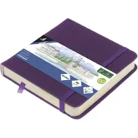Kangaro schetsboek - 12x12cm - purple heart - met elastiek en lint - K-861252