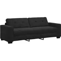 vidaXL 3-zitsbank zwart 220x78x80 cm fluweel