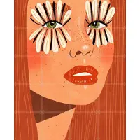 IXXI Flower Eyes, Raissa Oltmanns - 80 x 100 cm - Gratis ophangtool - Grote wanddecoratie en posters - Illustraties, Grafisch Ontwerp, Digitale Kunst