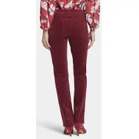 Nydj Marilyn Straight Jeans Rood Corduroy | Cranberry Pie