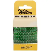Wilton Mini Metallic Baking Cups - Groen - Set/160 - Cupcake Vormpjes - Muffin Bakvormpjes