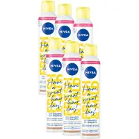 Nivea Fresh & Mild Droogshampoo Light - Alle haartypen - Dagelijkse Haarverfrisser - Geen Witte Waas - Voordeelverpakking 6x 200ml