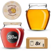 Kadax Pot Amphora fi82 510ml + deksel fi82 Honing met