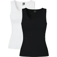Pieces Top 'PCAmelia' zwart / wit
