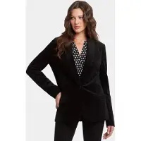 Nydj Tuxedo Jacket Velours Zwart | Zwart