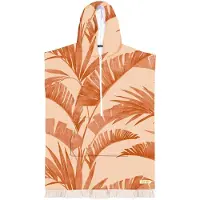 Ocean & Earth Palm Zip Front Hooded Poncho Handdoek