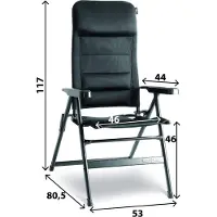 Brunner - Aravel 3D Medium - Campingstoel 47 x 44 x 48/121 cm, grijs