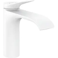 Hansgrohe Wastafelmengkraan vivenis eengreeps 110 met trekwaste mat wit