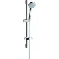 Hansgrohe Croma 100 doucheset Vario met glijstang 65 cm en Unica'C zeepschaal chroom