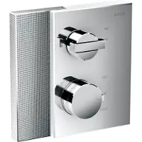 Axor Thermostaat Edge, voor inbouw, met afwerking in chroom, diamantslijping, complete set voor inbouw, diamantslijping