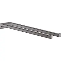 Hansgrohe AddStoris Q handdoekhouder 2-lids - geborsteld zwart chroom (antraciet) 41770340