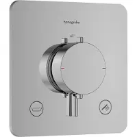 Hansgrohe Ecostat Comfort Q thermostaatkraan, inbouwmodel, voor 2 aansluitingen, met geïntegreerde beveiligingscombinatie volgens EN1717, chroom