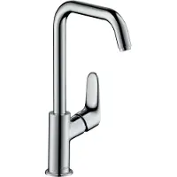 Hansgrohe Focus E2 wastafelkraan met draaibare uitloop chroom