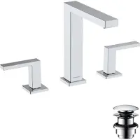 Hansgrohe Tecturis E 3-gats wastafelkraan 150 met afvoerplug, chroom