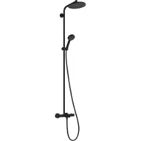 Hansgrohe Activera S - Showerpipe - EcoSmart waterbesparend - Ecostat thermostaat - 240mm maat - 1 straalfunctie - Mat Zwart