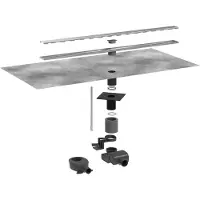 Hansgrohe RainDrain Allround - Douchegoot 70 cm, met rooster, geborsteld roestvrij staal 56186800