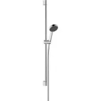 Hansgrohe Activera S - Doucheset - EcoSmart waterbesparend - Select-knop bediening - 95mm - 2 straalfuncties - met glijstang Varia 90 cm - Chroom