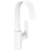 Hansgrohe Vivenis wastafelkraan waterbesparend met draaibare uitloop wit mat