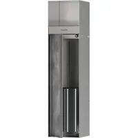 Hansgrohe XtraStoris Rock - Toiletrolhouder met toiletborstel, met deur, geborsteld staal 56062800