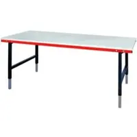 Rocholz Pak- en werktafel System 2000, uitschuifbaar, B 2000 x D 920 x H 690-960 mm, staal, lichtgrijs/antraciet