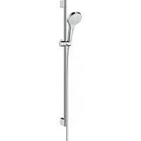 Hansgrohe Croma Select S douchestang met douchekop 11cm 3 straalsoorten glanzend chroom