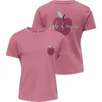 ONLY KIDS MINI T-shirt met backprint roze Meisjes Katoen Ronde hals Backprint - maat 104