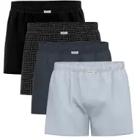 Seidensticker Boxershorts donkerblauw / lichtgrijs / zwart