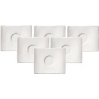 Villeroy & Boch Multipack Villeroy & Boch NewWave mokka/espresso schotel - Nieuw - 6 stuks, Kopje, Wit