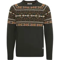 Blend Trui 'Nilas' donkergroen / gemengde kleuren